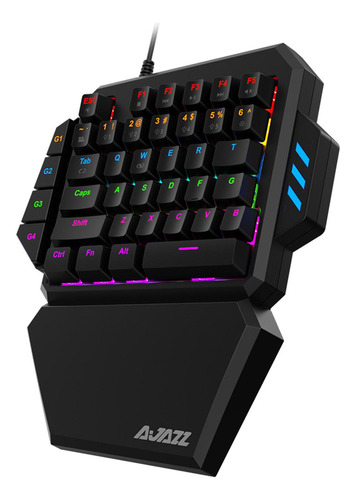 Teclado De Una Mano Rgb Retroiluminado 39 Teclas Gamers Mini