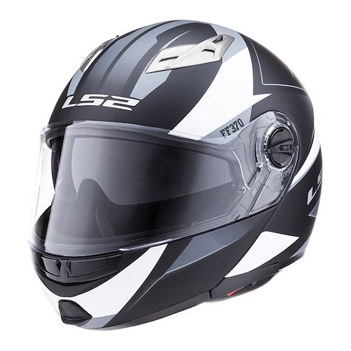 Casco Moto Rebatible Ls2 370 Easy Stripe Negro Rojo Ciclofox