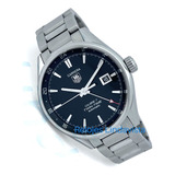 Reloj Tag Heuer Carrera Twin Time Moderno Acero Negro