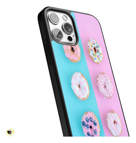 Funda Diseño Para Motorola De Mosaico Donas Colores #4