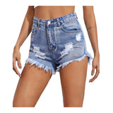 Short Jeans Mujer Mezclilla Denim Liso