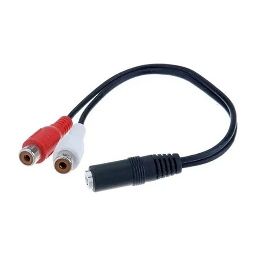 Cable Adaptador Rca 2 Hembras A 3.5 Hembra 