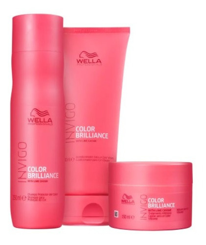 Kit Wella Invigo Color Brilliance Shampoo + Cond + Másc Peq 