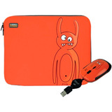 Kit Funda Y Mouse Usb Naranja Perfect Choice P/netbook 10pul
