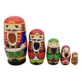 Muñecas De Madera Matryoshka Muñecas Rusas De Soldado De
