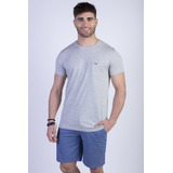 Polera Basica Bolsillo Houston Gris Ferouch Ss24