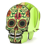 Portalapices Calavera O Para Brochas De Maquillaje De Madera