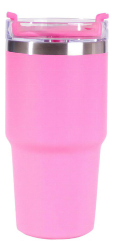 Termo Vaso De Acero Inoxidable 600ml Color Fucsia