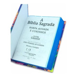 Bíblia Sagrada Letra Grande Com Harpa Leão Aquarela 