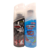 Kit Gel Limpiador Tenis + Cera Liquida Zapatos Negros El Oso