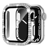 Funda Protector Plateado Para Apple Watch 8 7 6 5 4 3 2 1 Se