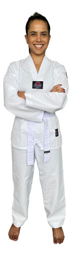 Dobok Taekwondo / Kimono / Uniforme / Olímpico / Gola Branca