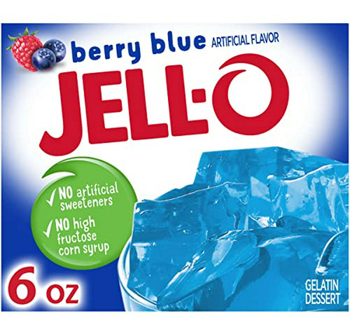 Gelatina - Mezcla De Gelatina Azul Jell-o Berry (caja De 6 O