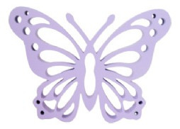 Borboleta Frufru Mdf Grande Lilas