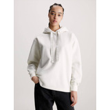 Sudadera Calvin Klein Jeans Oversized De Mujer Blanco