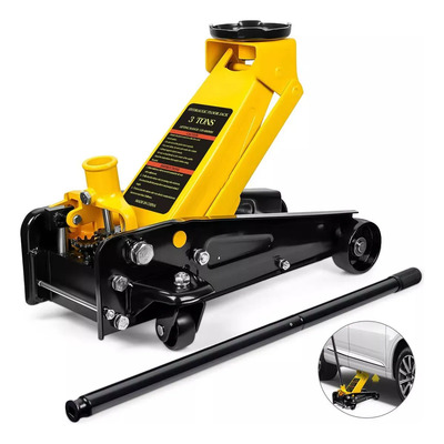 Gato Hidraulico De Patin Gatos Elevadores Perfil Bajo 3 Toneladas Portátil Para Auto Carro,Abricado En Aluminio Y Acero,Un Solo Pistón Con Bomba De Elevación Rápida,Altura De Elevación 135mm-460mm | Envío gratis