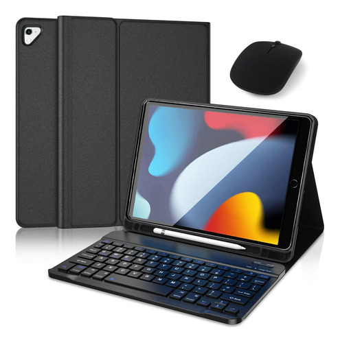 Capa Tablet+teclado+mouse Para iPad 10.2'' 9ª 8ª 7ª Geração