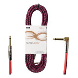 Cable Plug - Plug L 1/4 Kwc Super Neon 6 Metros Mallado Vio