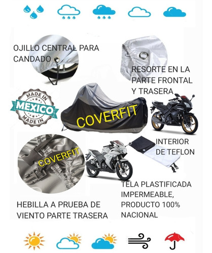 Funda Xl Para Motocicleta Deportiva Italika Rt 200/ Rt 250