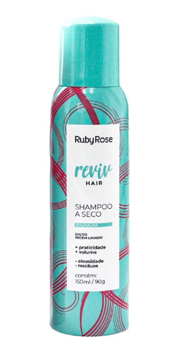 Shampoo A Seco Spray Ruby Rose Reviv Efeito Recem Lavado