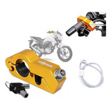 Trava De Moto Manete + Capacete Antifurto Tecklock Amarelo