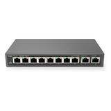 Switch De 8 Puertos Poe 10/100mb+ 2 Ptos De 1gb