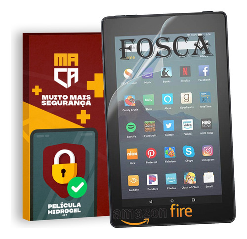 Película Hidrogel Matte Fosca Tablet Amazon Fire 7 / 8 / 10