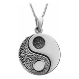 Collar - Sterling Silver Yin Yang Pendant Necklace, 18 