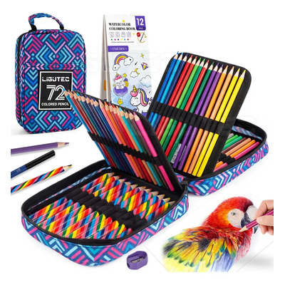 Set De 80 Lápices De Colores Para Colorear, Juego Profesional De Lápices De Dibujo, Bocetos Y Sombreado Con Mina Blanda Y Estuche Con Cremallera, Lápices De Colores Para Adultos, Artistas, Profesional
