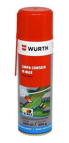 Limpa Contato Spray W-max Wurth  Eletrônico Placa Pc  300ml 