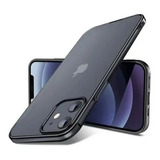 Carcasa iPhone 12 Antigolpe Transparente Negra