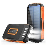 Power Bank 30000mah Cargador Solar Con Doble 5v 2.1a Cargado