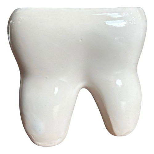 Maceta De Ceramica Forma Muela Decoración Dentista