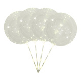 5 Globos Burbuja Transparente Con Luz Led Amarilla