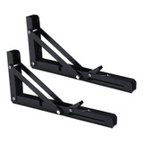 Soportes Para Estantes Plegables, Soportes Negro 10 Pulgadas