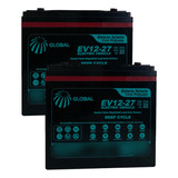 Kit 2 Un Bateria Selada Gel 12v 24ah - Global - Ev12-24