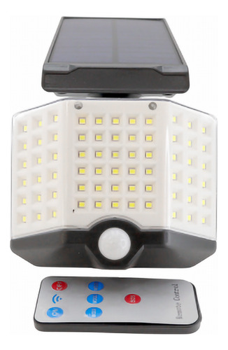 Arandela Solar Articulada  De Parede C/ Sensor 66 Leds 6000k