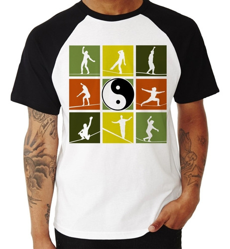 Camiseta Raglan Slackline Pop Art