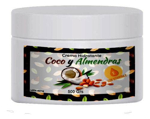 Crema Hidratante Orgánica De Coco Y Almendra 500g En Caba
