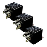 Kit 3x Rele Auxiliar 5 Term. 24v 40a C/suporte Preto Dni0216