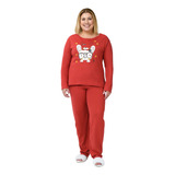 Conjunto Pijama Inv. Plus Size Algodão Ursinhos Vermelho