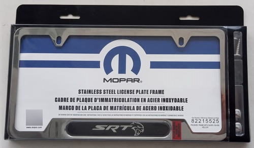 Porta Placa Cromado Logotipo Hellcat Srt Charger Dodge 70/22