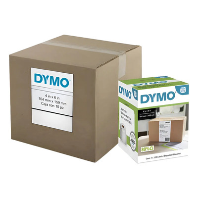 Dymo Etiquetas De 4xl 4x6 10 Rollos 220 Etiquetas C\u002Fu Blanco | Envío gratis