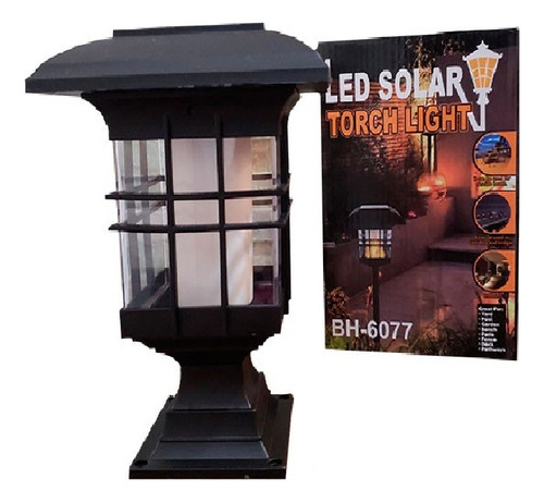 Estaca Solar Led Farol Recargable Para Jardín Calido 