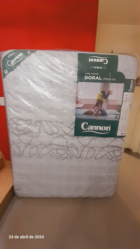 Colchon Cannon Doral Doble Pillow Resortes 150x190 Nuevo!