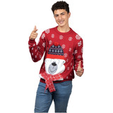 Uggly Sweater Para Hombre Oso Polar Navideño Sueter Navideño