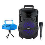 Parlante Bluetooth Luces Led Rgb Y Mini Laser Audioritmico