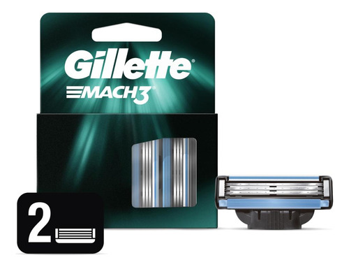 Carga Para Aparelho De Barbear Gillette Mach3 2 Unidades