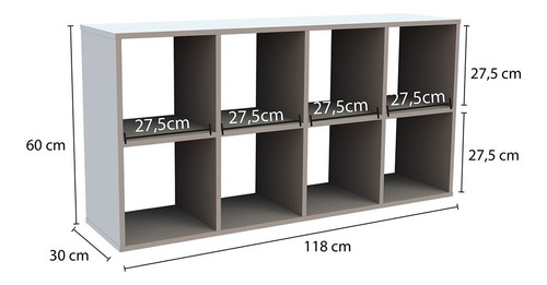 Organizador Cubo 8 Espacios | Cu8blp | Centro Estant