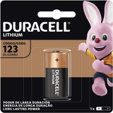 01 Pilha Bateria Cr123 Duracell 1 Cartela